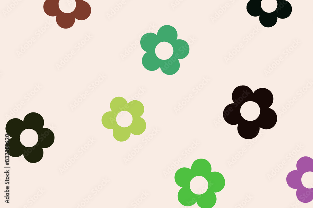 Fototapeta premium Soft and simple abstract irregular small flowers