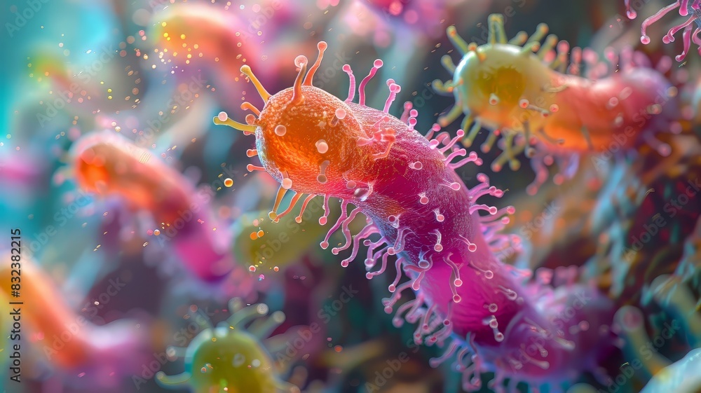 Colorful Algae Cluster Close-Up Colorful Algae Cluster Close-Up