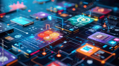 Collaborative Team of Developers Utilizing AI for Creative and Modern App Designs