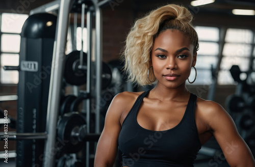 woman working out in gym