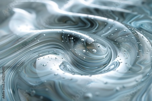 The water appears to be swirling and curving, creating a sense of movement photo