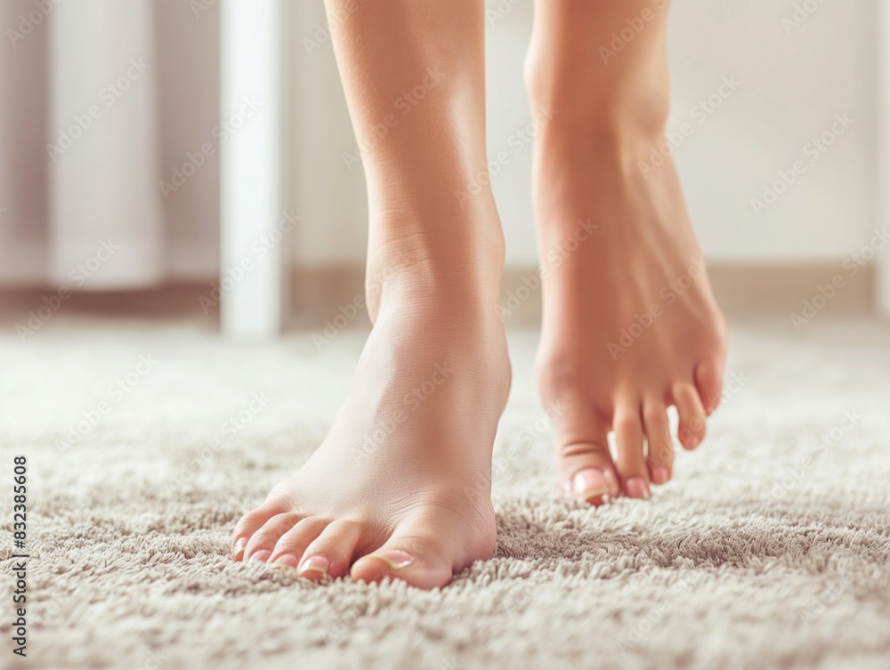 Healthy foot of a young woman with perfect and smooth skin, foot cosmetics concept Healthy foot of a young woman with perfect and smooth skin, foot cosmetics concept