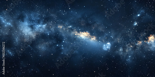 Majestic Milky Way Galaxy Over Starry Night Sky