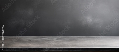 metal gray table surface for background copy space on gray wall background
