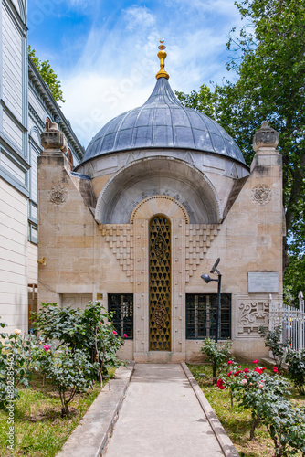 Sheikh Zafîr tomb in the garden of the historic Ertuğrul Tekke Mosque.