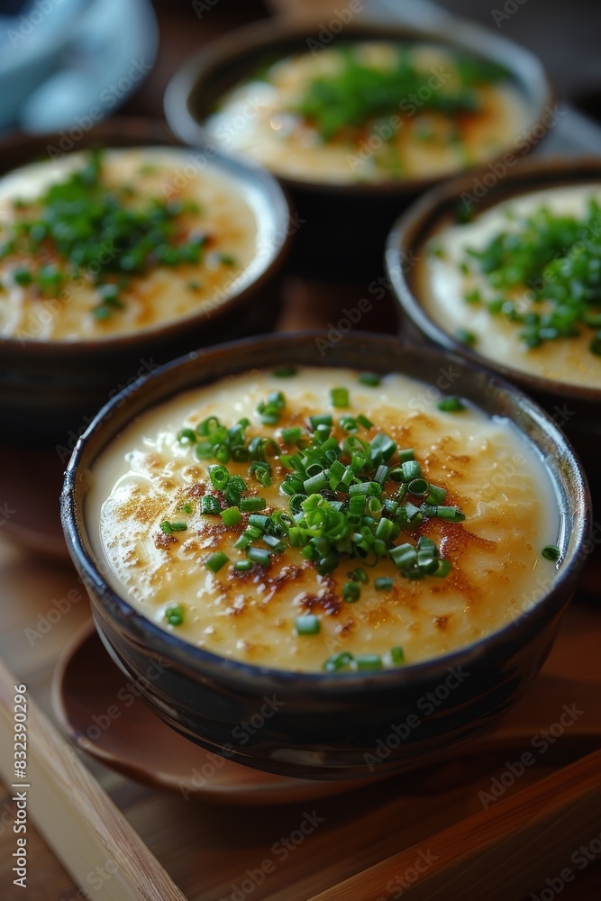 Custard made with steamed eggs Custard made with steamed eggs