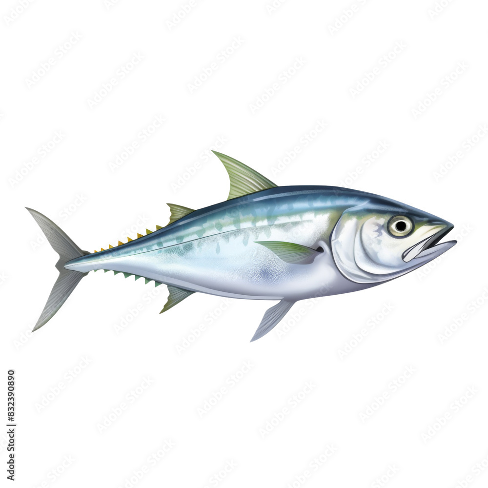 Fish Atlantic bonito isolated on transparent or white background Fish Atlantic bonito isolated on transparent or white background