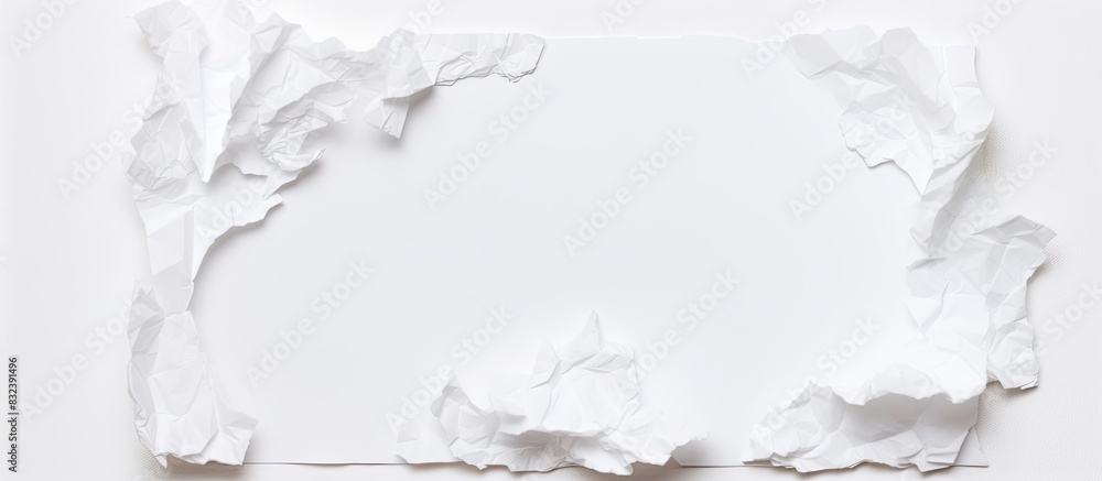 Obraz premium Sheet of lined note paper torn from a note pad isolated against a white background Space for Text. copy space available