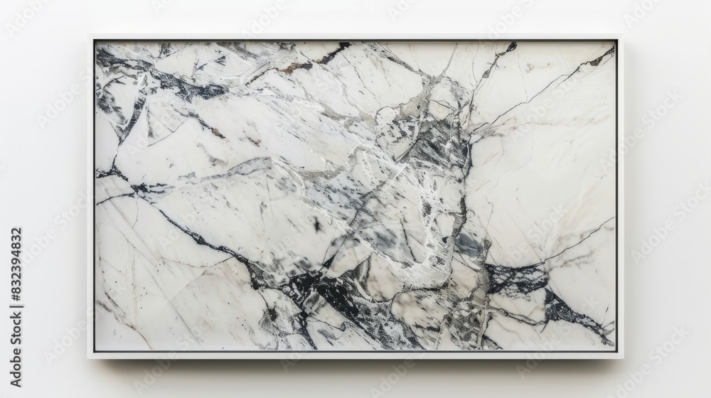 Fototapeta premium abstract marble with white frame