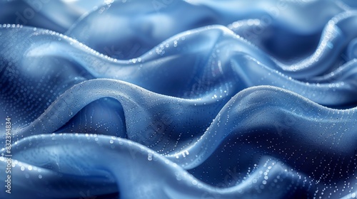 Blue silk drapery fabric - Dark curtains - Plain fabrics for backs and pillows