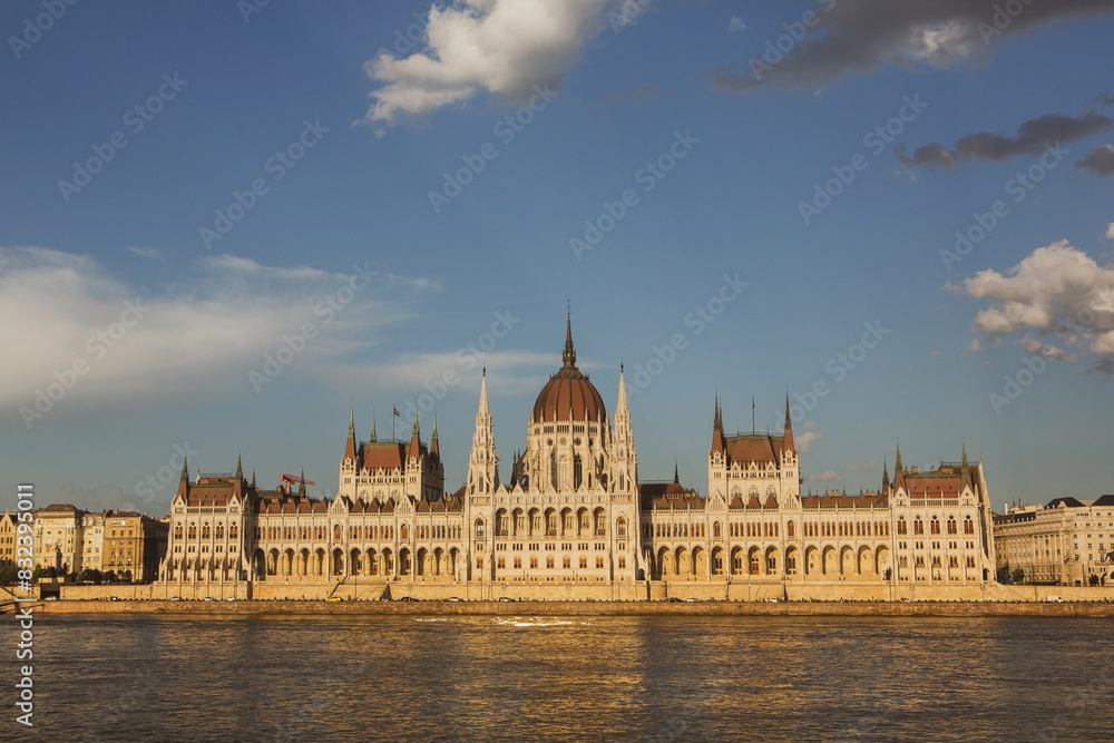 Very beautiful and colorful street in Budapest, the capital of Hungary. Street life in European city. Very beautiful and colorful street in Budapest, the capital of Hungary. Street life in European city.