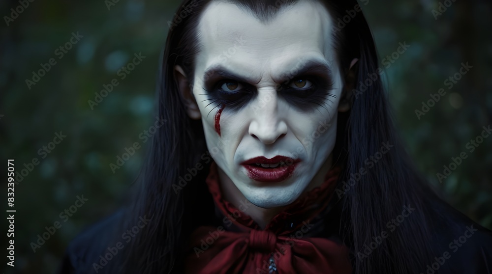 Scary halloween vampire. Generative AI Scary halloween vampire. Generative AI