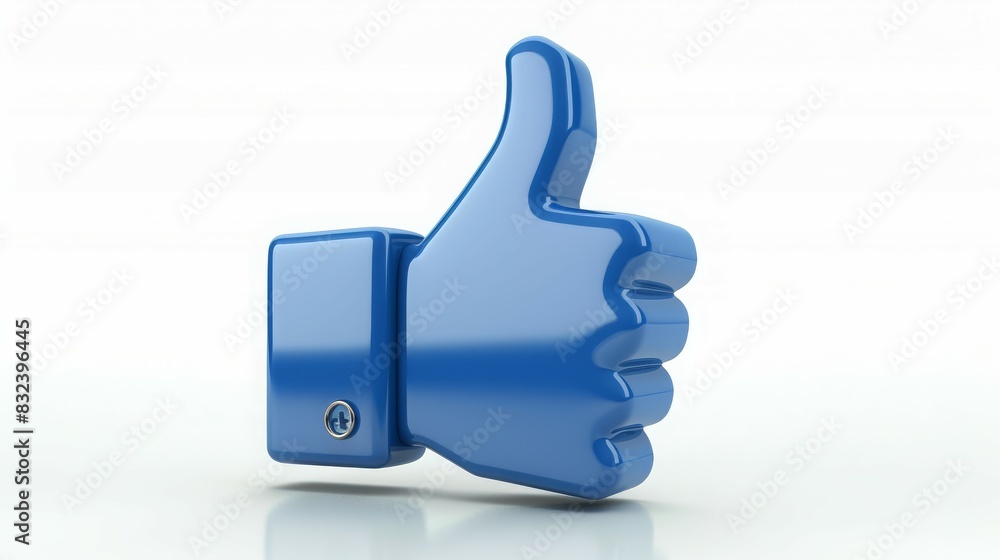 like gesture on white background. thumb up like gesture on white background. thumb up
