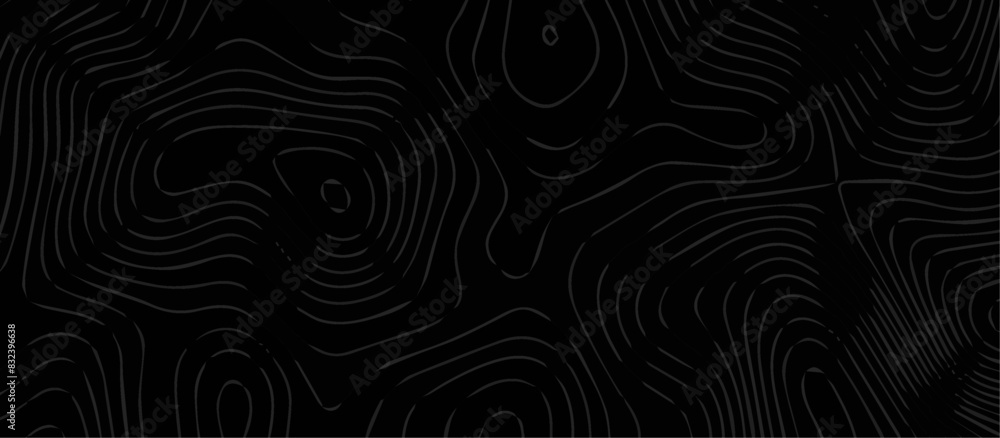Abstract black background paper cut style with white wave curve line Luxury concept. Panorama view topography map contour background. Vector illustration. Line topography map contour background. Abstract black background paper cut style with white wave curve line Luxury concept. Panorama view topography map contour background. Vector illustration. Line topography map contour background.