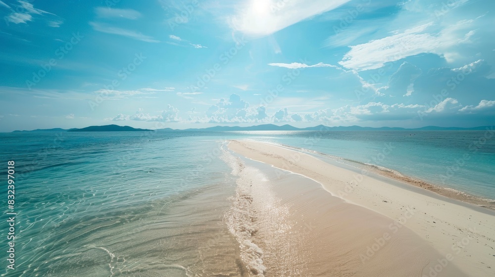 Fototapeta premium beautiful paradise island in the middle of the sea