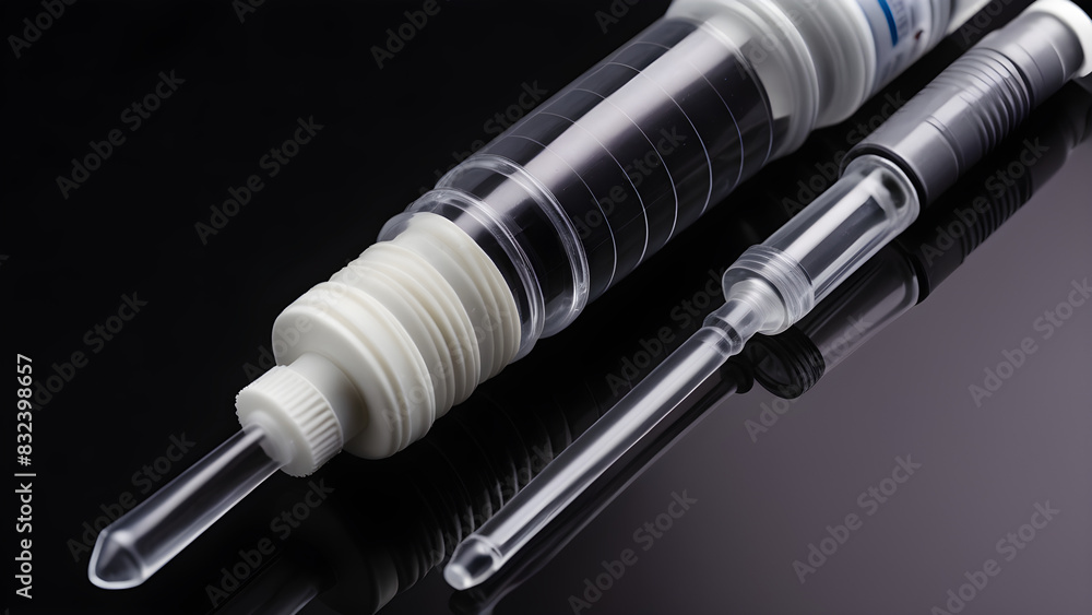 Syringe close-up image, syringe Syringe close-up image, syringe