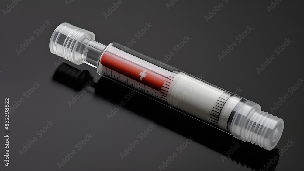 Syringe close-up image, syringe Syringe close-up image, syringe