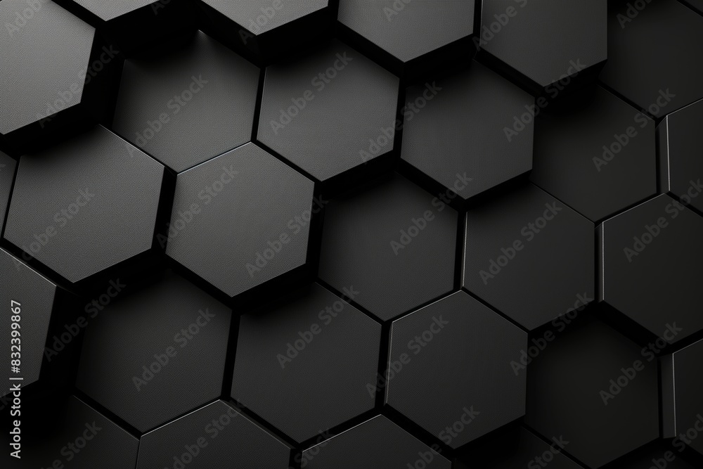 Dark Honeycomb, Overlapping black hexagons, Industrial Design Dark Honeycomb, Overlapping black hexagons, Industrial Design