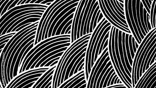 White wiggly hand drawn semicircle curve line pattern doodle overlay animation  photo