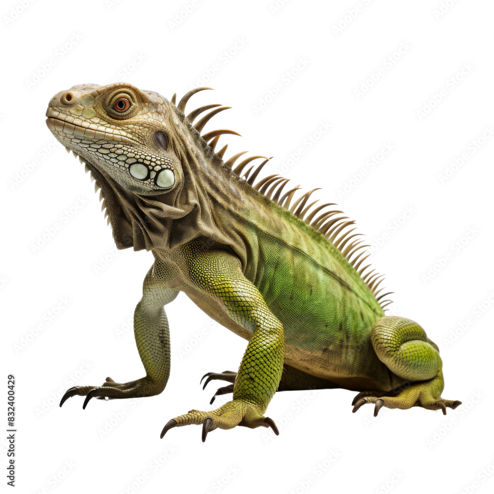 Iguana isolated on transparent or white background Iguana isolated on transparent or white background