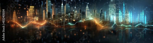 Abstract background featuring stock market charts and financial graphs for equity analysis