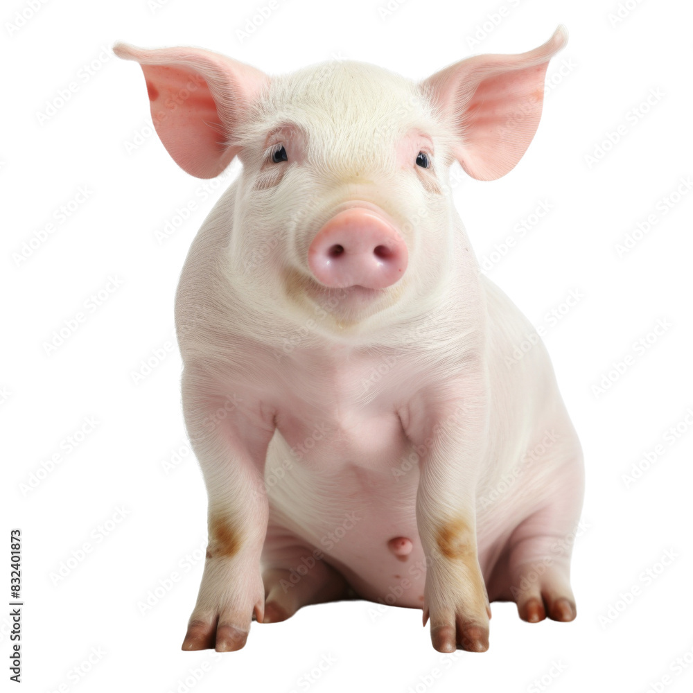 Pig isolated on transparent or white background Pig isolated on transparent or white background