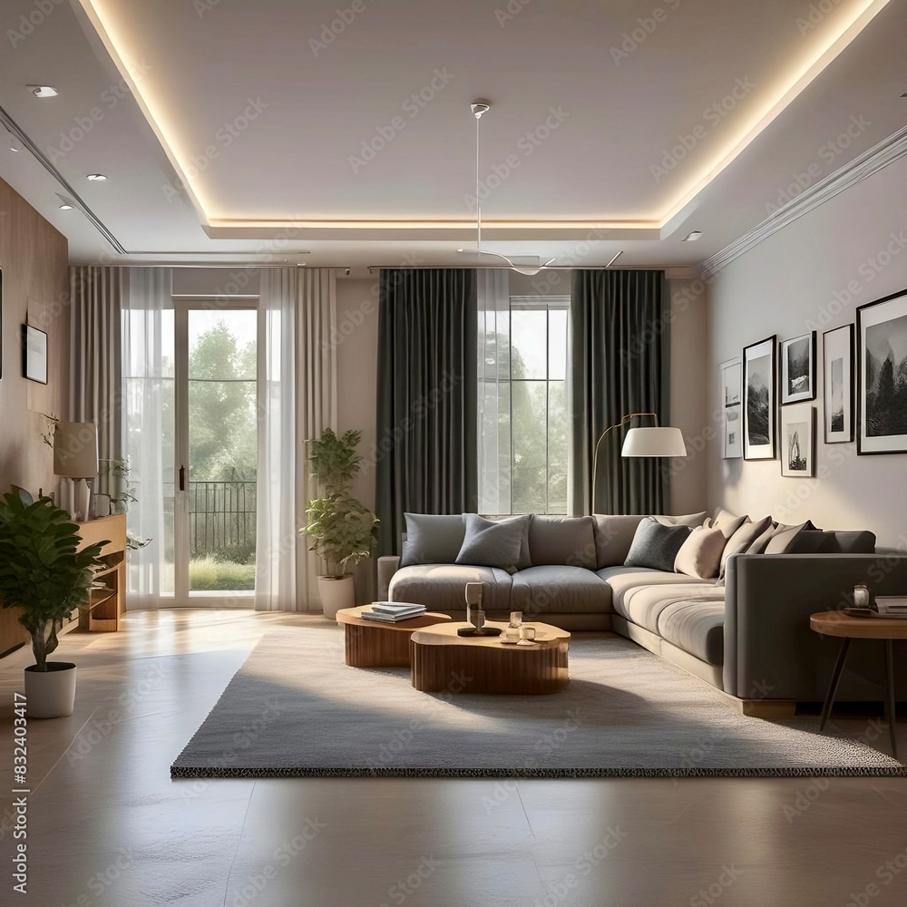 Fototapeta premium Virtual reality has completely transformed interior design. 3D rendering 