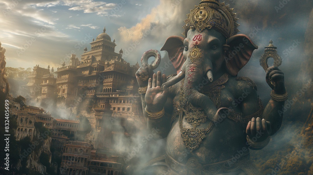 Obraz premium Ganesha's Blessings: Tales of Wisdom and Obstacle Removal