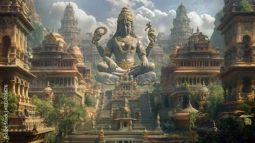 Vishnu's Serene Dream: Nurturing the Universe photo