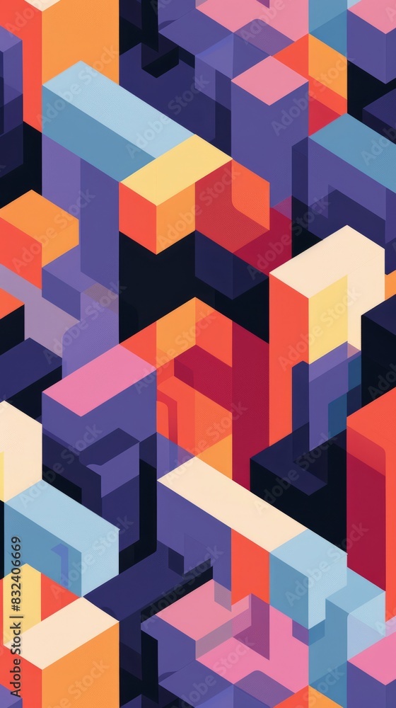 Obraz premium isometric abstract pattern