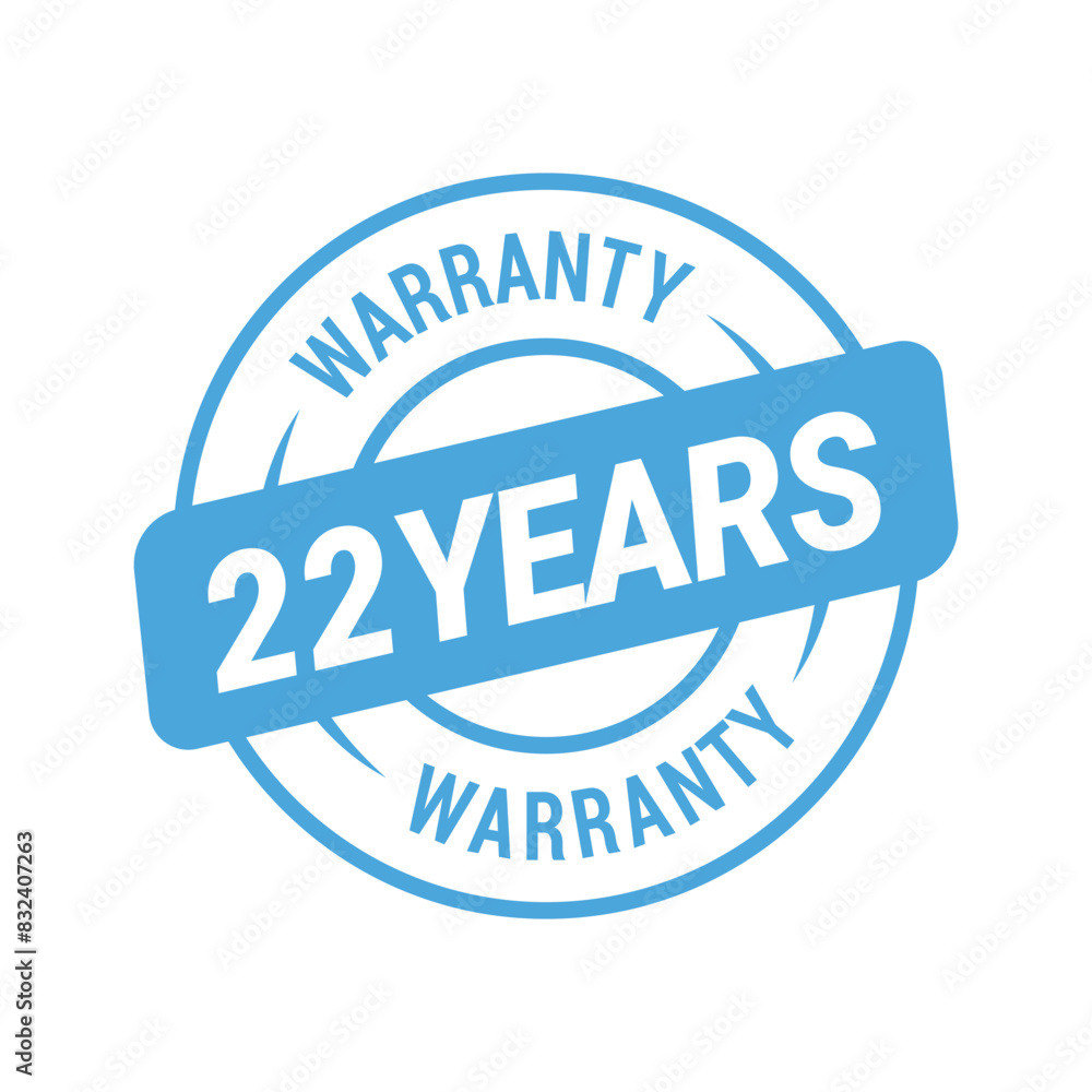 Fototapeta premium 22 Years Warranty Vector