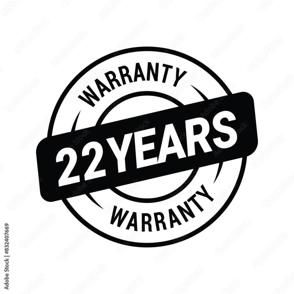Fototapeta premium 22 Years Warranty Vector