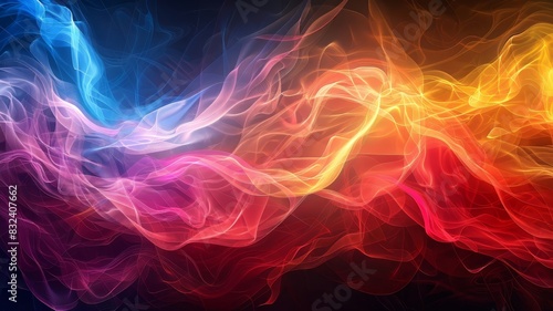 Colorful Abstract Background on Black