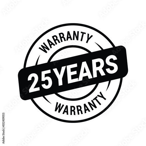 25 Years Warranty Vector