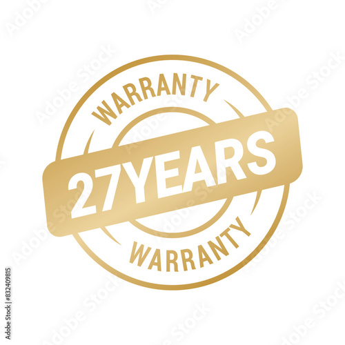 27 Years Warranty Vector