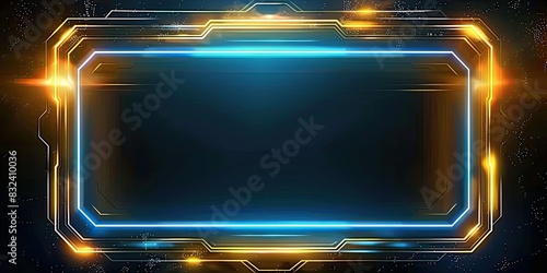 High-Tech Frame with Orange and Blue Highlights