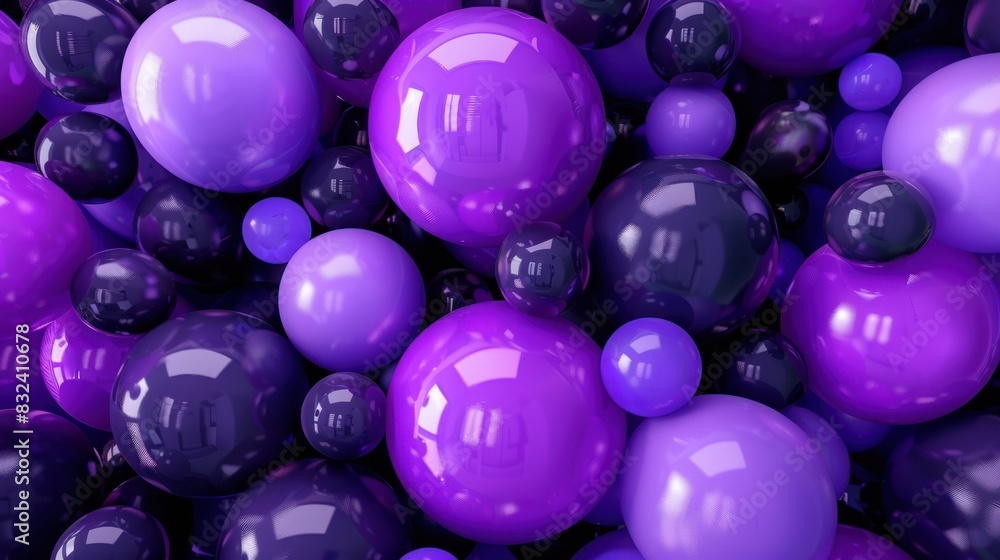 balloons in different shades of purple and black