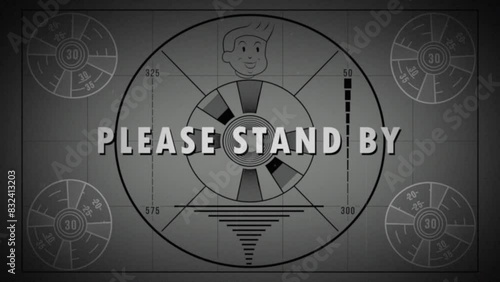 The “Please Stand By” cards are used when a station or network experiences technical difficulties in the midst of broadcasting. 