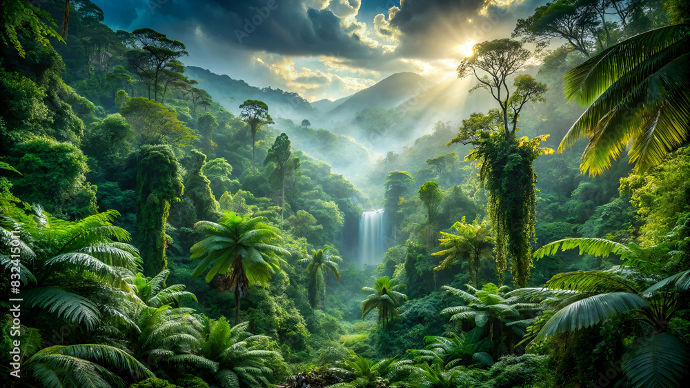 Rainforest Background beautiful nature landscape Rainforest Background beautiful nature landscape