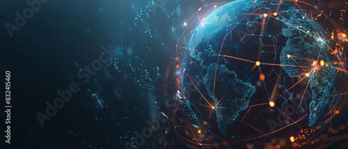 A futuristic backdrop symbolizing the interconnectedness of global finance