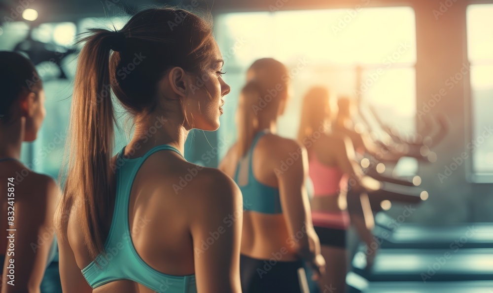 Confident Young Woman Training at Gym, workout concept Confident Young Woman Training at Gym, workout concept