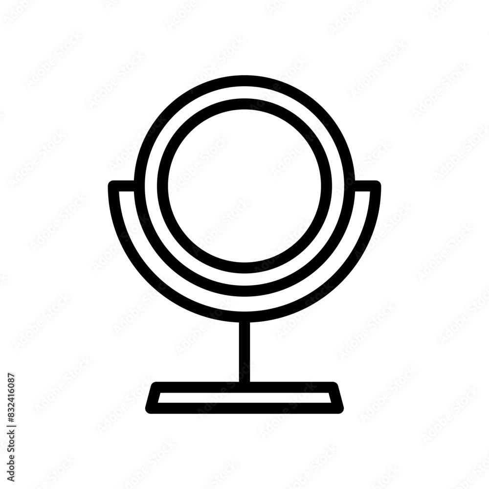 Mirror line icon. Cosmetic icon. Skincare icon isolated on white background. Transparent background, minimalist symbol. Vector images Mirror line icon. Cosmetic icon. Skincare icon isolated on white background. Transparent background, minimalist symbol. Vector images