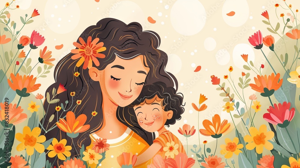 Mother's Day design illustration. Mother's Day design illustration.