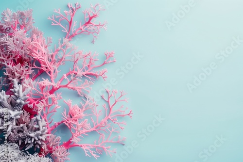 Pink coral under the sea