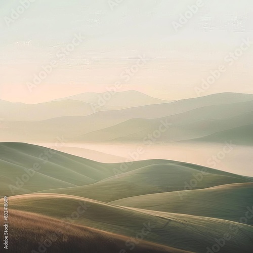 landscape with hills