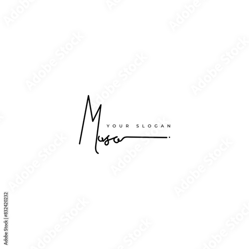 Musa name signature logo vector design