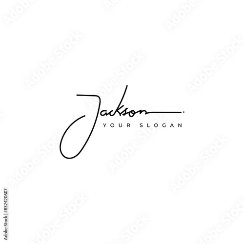 Jackson name signature logo vector design