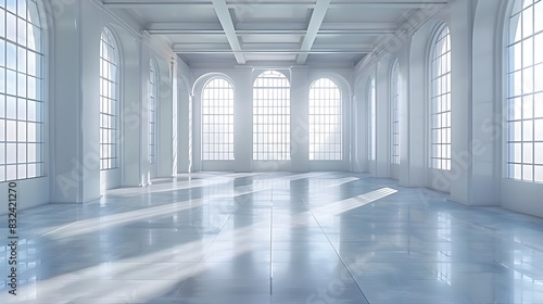 Spacious and Symmetrical  An Editorial Style Photo of a Vast  Well-Lit Open Room