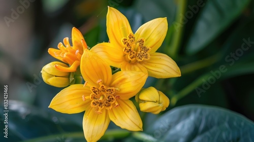 Yellow Dolichandra unguis cati flower A Stunning Addition to Your Home and Garden photo
