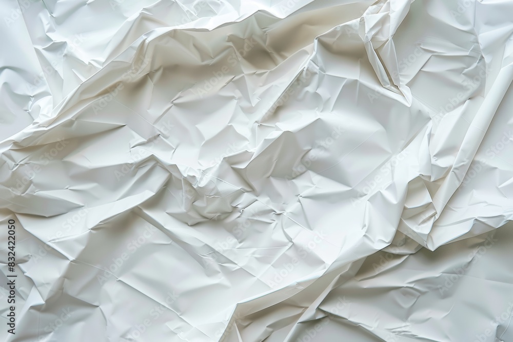 Background texture of crumpled and creased white paper Background texture of crumpled and creased white paper